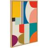 imageKate and Laurel Sylvie Mid Century Modern Pattern Framed Canvas Wall Art by Rachel Lee of My Dream Wall 315x415 Natural Colorful Abstract Art for Home Wall DecorNatural