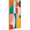 imageKate and Laurel Sylvie Mid Century Modern Pattern Framed Canvas Wall Art by Rachel Lee of My Dream Wall 315x415 Natural Colorful Abstract Art for Home Wall DecorNatural