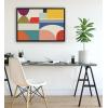 imageKate and Laurel Sylvie Mid Century Modern Pattern Framed Canvas Wall Art by Rachel Lee of My Dream Wall 315x415 Natural Colorful Abstract Art for Home Wall DecorBlack