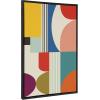 imageKate and Laurel Sylvie Mid Century Modern Pattern Framed Canvas Wall Art by Rachel Lee of My Dream Wall 315x415 Natural Colorful Abstract Art for Home Wall DecorBlack