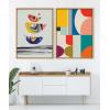 imageKate and Laurel Sylvie Mid Century Modern Pattern Framed Canvas Wall Art by Rachel Lee of My Dream Wall 315x415 Natural Colorful Abstract Art for Home Wall DecorNatural