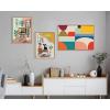 imageKate and Laurel Sylvie Mid Century Modern Pattern Framed Canvas Wall Art by Rachel Lee of My Dream Wall 315x415 Natural Colorful Abstract Art for Home Wall DecorNatural