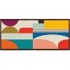 imageKate and Laurel Sylvie Mid Century Modern Pattern Framed Canvas Wall Art by Rachel Lee of My Dream Wall 315x415 Natural Colorful Abstract Art for Home Wall DecorBrown