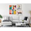 imageKate and Laurel Sylvie Mid Century Modern Pattern Framed Canvas Wall Art by Rachel Lee of My Dream Wall 315x415 Natural Colorful Abstract Art for Home Wall DecorNatural