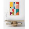 imageKate and Laurel Sylvie Mid Century Modern Pattern Framed Canvas Wall Art by Rachel Lee of My Dream Wall 315x415 Natural Colorful Abstract Art for Home Wall DecorNatural