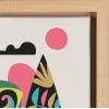 imageKate and Laurel Sylvie Mid Century Modern Surf Koala Framed Canvas Wall Art by Rachel Lee of My Dream Wall 18x24 Natural Cute Tropical Art for Wall