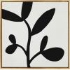 imageKate and Laurel Sylvie Modern Botanical Neutral Abstract 2 Framed Canvas Wall Art by The Creative Bunch Studio 22x22 Natural Decorative Shadow Art for WallBright Gold