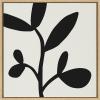 imageKate and Laurel Sylvie Modern Botanical Neutral Abstract 2 Framed Canvas Wall Art by The Creative Bunch Studio 22x22 Natural Decorative Shadow Art for WallNatural