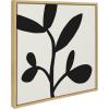 imageKate and Laurel Sylvie Modern Botanical Neutral Abstract 2 Framed Canvas Wall Art by The Creative Bunch Studio 22x22 Natural Decorative Shadow Art for WallNatural