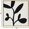 imageKate and Laurel Sylvie Modern Botanical Neutral Abstract 2 Framed Canvas Wall Art by The Creative Bunch Studio 22x22 Natural Decorative Shadow Art for WallNatural