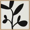 imageKate and Laurel Sylvie Modern Botanical Neutral Abstract 2 Framed Canvas Wall Art by The Creative Bunch Studio 22x22 Natural Decorative Shadow Art for WallNatural