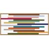 imageKate and Laurel Sylvie Modern Color Block Stacks Framed Canvas Wall Art by The Creative Bunch Studio 18x40 Natural Colorful Retro Modern Abstract Art Wall Dcor