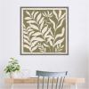 imageKate and Laurel Sylvie Modern Minimalist Botanical Green and Neutral Linen Framed Canvas Wall Art by The Creative Bunch Studio 30 x 30 Grey Modern Abstract Nature Art for Wall Decor Living RoomGray