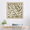 imageKate and Laurel Sylvie Modern Minimalist Botanical Green and Neutral Linen Framed Canvas Wall Art by The Creative Bunch Studio 30 x 30 Grey Modern Abstract Nature Art for Wall Decor Living RoomNatural