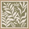 imageKate and Laurel Sylvie Modern Minimalist Botanical Green and Neutral Linen Framed Canvas Wall Art by The Creative Bunch Studio 30 x 30 Grey Modern Abstract Nature Art for Wall Decor Living RoomNatural