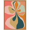 imageKate and Laurel Sylvie Morning Hibiscus Framed Canvas Wall Art by Alicia Bock 18x24 Natural Colorful Plant Illustration Art for WallNatural