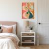 imageKate and Laurel Sylvie Morning Hibiscus Framed Canvas Wall Art by Alicia Bock 18x24 Natural Colorful Plant Illustration Art for WallNatural