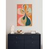 imageKate and Laurel Sylvie Morning Hibiscus Framed Canvas Wall Art by Alicia Bock 18x24 Natural Colorful Plant Illustration Art for WallNatural