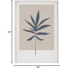 imageKate and Laurel Sylvie Muted Tan and Blue Colorblock Botanical Leaf Framed Canvas Wall Art by The Creative Bunch Studio 23x33 White Simple Modern Botanical Wall Decor ArtWhite