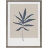 imageKate and Laurel Sylvie Muted Tan and Blue Colorblock Botanical Leaf Framed Canvas Wall Art by The Creative Bunch Studio 23x33 White Simple Modern Botanical Wall Decor ArtGray