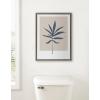 imageKate and Laurel Sylvie Muted Tan and Blue Colorblock Botanical Leaf Framed Canvas Wall Art by The Creative Bunch Studio 23x33 White Simple Modern Botanical Wall Decor ArtGray