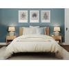 imageKate and Laurel Sylvie Muted Tan and Blue Colorblock Botanical Leaf Framed Canvas Wall Art by The Creative Bunch Studio 23x33 White Simple Modern Botanical Wall Decor ArtWhite
