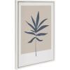imageKate and Laurel Sylvie Muted Tan and Blue Colorblock Botanical Leaf Framed Canvas Wall Art by The Creative Bunch Studio 23x33 White Simple Modern Botanical Wall Decor ArtWhite
