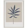 imageKate and Laurel Sylvie Muted Tan and Blue Colorblock Botanical Leaf Framed Canvas Wall Art by The Creative Bunch Studio 23x33 White Simple Modern Botanical Wall Decor ArtWhite