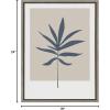imageKate and Laurel Sylvie Muted Tan and Blue Colorblock Botanical Leaf Framed Canvas Wall Art by The Creative Bunch Studio 23x33 White Simple Modern Botanical Wall Decor ArtGray