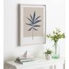 imageKate and Laurel Sylvie Muted Tan and Blue Colorblock Botanical Leaf Framed Canvas Wall Art by The Creative Bunch Studio 23x33 White Simple Modern Botanical Wall Decor ArtWhite