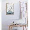 imageKate and Laurel Sylvie Penguins In Under the Sea Bath Framed Canvas Wall Art by Amy Peterson Art Studio 18x24 White Coastal Bathroom Art Wall DcorNatural
