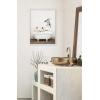 imageKate and Laurel Sylvie Penguins Playing in Rustic Bath Framed Canvas Wall Art by Amy Peterson Art Studio 18x24 Gray Modern Fun Decorative Bathtub Wall Art for Home DcorWhite