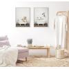 imageKate and Laurel Sylvie Penguins Playing in Rustic Bath Framed Canvas Wall Art by Amy Peterson Art Studio 18x24 Gray Modern Fun Decorative Bathtub Wall Art for Home DcorWhite