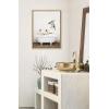 imageKate and Laurel Sylvie Penguins Playing in Rustic Bath Framed Canvas Wall Art by Amy Peterson Art Studio 18x24 Gray Modern Fun Decorative Bathtub Wall Art for Home DcorNatural