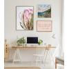imageKate and Laurel Sylvie Pink Protea Flower Framed Canvas Wall Art by Amy Peterson Art Studio 28 x 38 Gold Beautiful Wild Flower Art for Wall