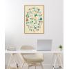 imageKate and Laurel Sylvie Science Alphabet Framed Canvas Wall Art by Carrie Cantwell 23x33 Natural Colorful Cute Nursery Art for Wall