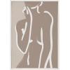 imageKate and Laurel Sylvie Simple Romantic Line Art Drawing Neutral Framed Canvas Wall Art by The Creative Bunch Studio 23x33 White Modern Abstract Body Line Drawing Wall Decor