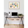 imageKate and Laurel Sylvie Simple Shapes in Soft Colors Framed Canvas Wall Art by Apricot and Birch 18x24 Natural Vibrant Wall AccentNatural