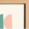imageKate and Laurel Sylvie Simple Shapes in Soft Colors Framed Canvas Wall Art by Apricot and Birch 18x24 Natural Vibrant Wall AccentNatural