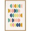imageKate and Laurel Sylvie Simple Shapes in Soft Colors Framed Canvas Wall Art by Apricot and Birch 18x24 Natural Vibrant Wall AccentNatural