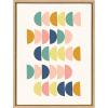 imageKate and Laurel Sylvie Simple Shapes in Soft Colors Framed Canvas Wall Art by Apricot and Birch 18x24 Natural Vibrant Wall AccentNatural
