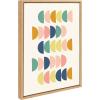 imageKate and Laurel Sylvie Simple Shapes in Soft Colors Framed Canvas Wall Art by Apricot and Birch 18x24 Natural Vibrant Wall AccentNatural
