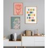 imageKate and Laurel Sylvie Simple Shapes in Soft Colors Framed Canvas Wall Art by Apricot and Birch 18x24 Natural Vibrant Wall AccentNatural