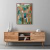 imageKate and Laurel Sylvie Stardust Chords Framed Canvas Wall Art by Leah Nadeau 28x38 Natural Decorative Abstract Mosaic Inspired Art PrintNatural