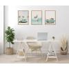 imageKate and Laurel Sylvie Summer Adventures Framed Canvas Wall Art by July Art Prints 18x24 Natural Zoo Animal Beach Car Wall DecorNatural