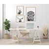 imageKate and Laurel Sylvie Sylvie Bison Portrait Black and White Stag Profile and Moose Framed Canvas Wall Art Set by Amy Peterson Art Studio 3 Piece Set Natural Black and White Animal Art for Wall