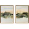 imageKate and Laurel Sylvie Tranquil Meadows I and II Framed Canvas Wall Art Set by Amy Lighthall 2 Piece Set 18x24 Gold Soft Abstract Watercolor Nature Landscape Art for Wall Home DecorNatural