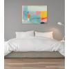 imageKate and Laurel Sylvie United Colors II Framed Canvas Wall Art by Amy Lighthall 28x38 Natural Modern Soft Watercolor Abstract Art for Wall Home DecorNatural