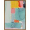 imageKate and Laurel Sylvie United Colors II Framed Canvas Wall Art by Amy Lighthall 28x38 Natural Modern Soft Watercolor Abstract Art for Wall Home DecorNatural