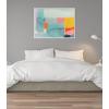 imageKate and Laurel Sylvie United Colors II Framed Canvas Wall Art by Amy Lighthall 28x38 Natural Modern Soft Watercolor Abstract Art for Wall Home DecorWhite